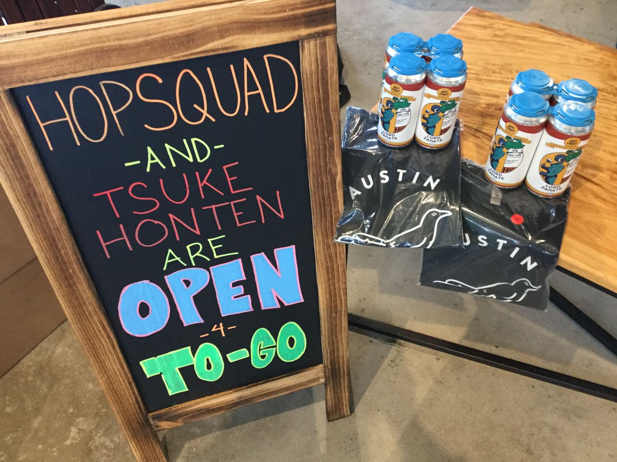 AustinAnthem's tweet photo. Presenting: The Grack Pack. 🍻+👕

A four-pack of freshly-canned @HopsquadBrewing core beers and one Anthem shirt for $30.

Call/text 903-420-0895, or email info@hopsquad.com with your to-go request. Then, swing by the brewery and pick it up.

#AustinTogether #GoBigAndGoHome #atx https://t.co/5SU5D6EA6p