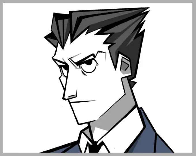 quick sketch of Phoenix Wright from PW: Ace Attorney! 

serious boi ~ 