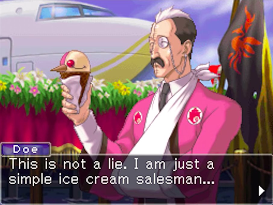 i wonder, perhaps, if this man is but a simple ice cream salesman