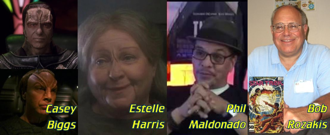 TodayinStarTrek's tweet photo. 4 April: Happy birthday
1955: CASEY BIGGS, Damar (Return to Grace, etc, DS9); captain (Damage, ENT)
1928: ESTELLE HARRIS, old woman (Sacred Ground, VOY)
1962: PHIL MALDONADO, costumer (TNG) @philvsfreddy
1951: BOB ROZAKIS, writer (Dreamworld, etc, DC)
#StarTrek #OTD #OnThisDay https://t.co/Z4zNoe1LRs