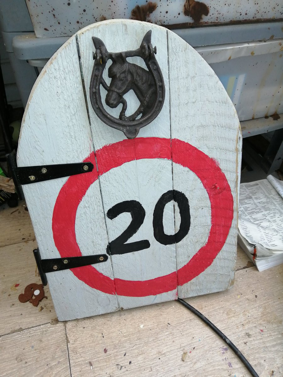 fairysawdust's tweet image. The naught #elves are not obeying the speed limits in #kingmoor woods so @fairysawdust made them a reminder sign