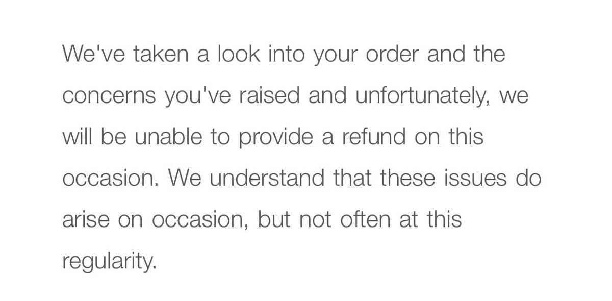 been vegetarian for a year and convinced i just ate chicken but apparently not a good enough reason to get a refund.  @Uber_Support