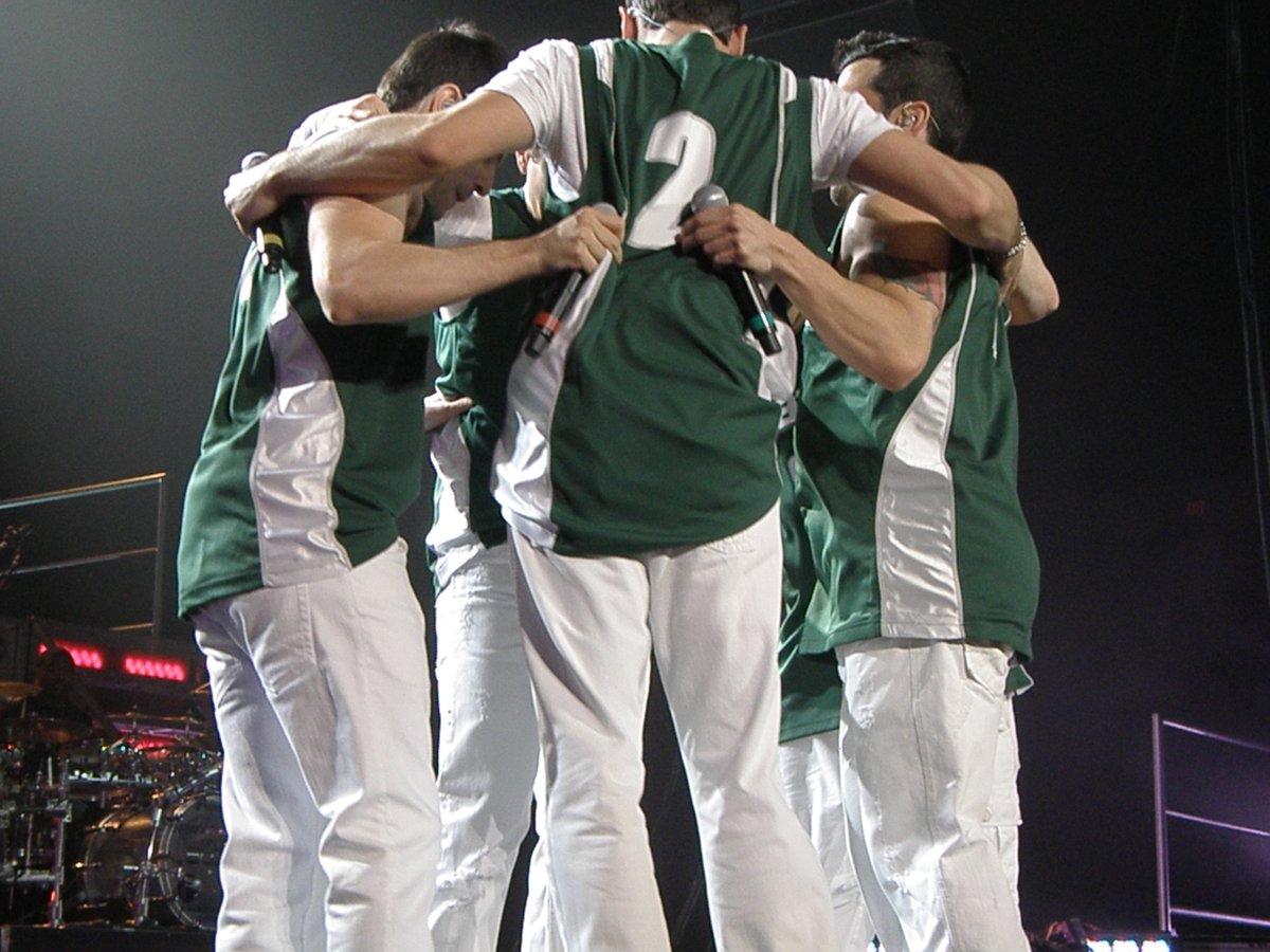 HiDLine's tweet photo. #NKOTBGrandRapids4_4_09 #FirstTimeFrontRow The finale waves, crowd points and group huddle! https://t.co/SNNZ8Eie60