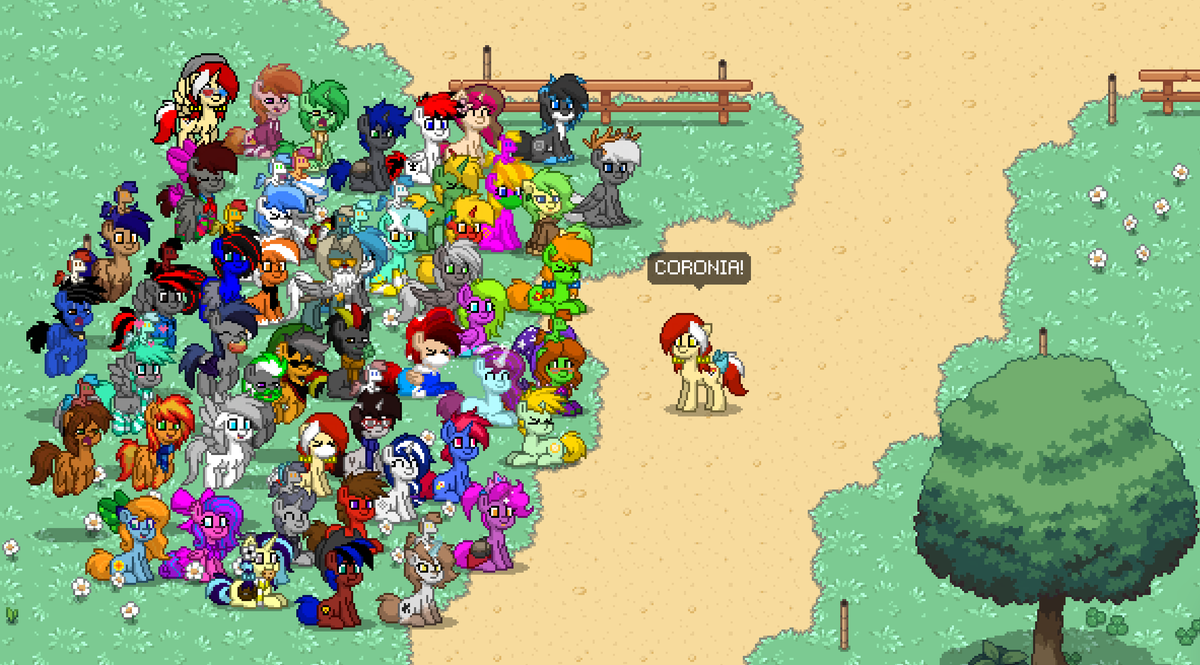 BronyKnSt's tweet photo. PonyTown Gruppenfoto! #Lachen #DieWolke https://t.co/UsCCIPsQpb