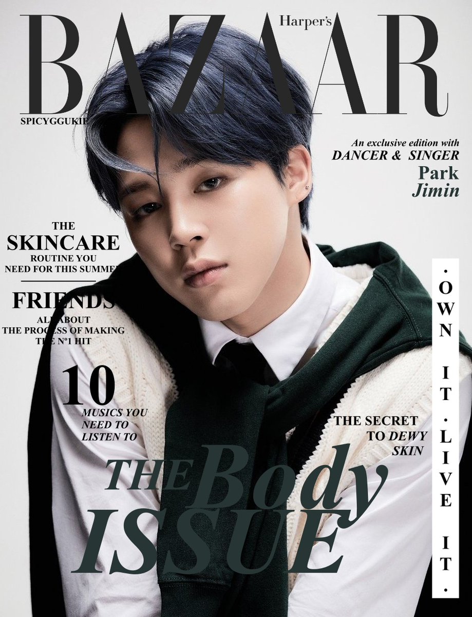 » ♡˖°꒰┊♡. —— Fuck it, BTS AS MAGAZINES AND ADVERTISEMENTS, a threadedited by  @spicyggukie 1. JIMIN, BAZAAR magazine