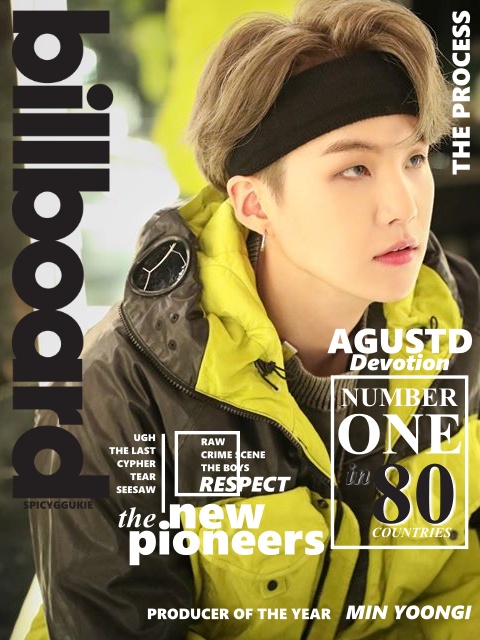 2. YOONGI, BILLBOARD magazine.