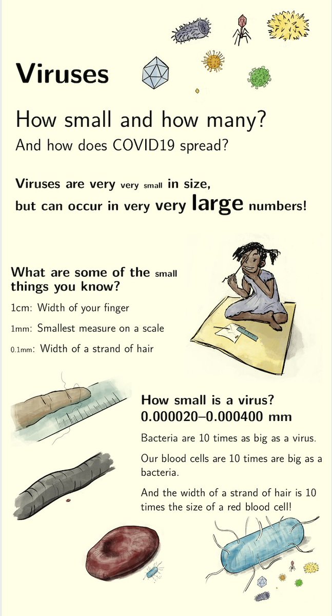 What is a  #virus? How  #small or  #big are they? Take a look at this colourful  #infographic aimed at  #kids here -  https://indscicov.in/popularization-resources/The image can be downloaded nd printed from -  https://indscicov.in/wp-content/uploads/2020/04/viruses_eng.png  #SciComm  #LockdownLessons  #COVID19  #ScienceFightsFiction