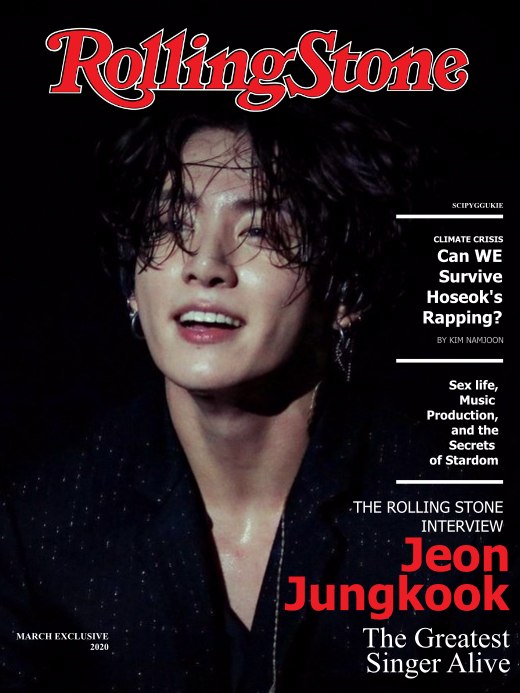 6. JUNGKOOK, ROLLING STONE magazine + CHANEL collection.