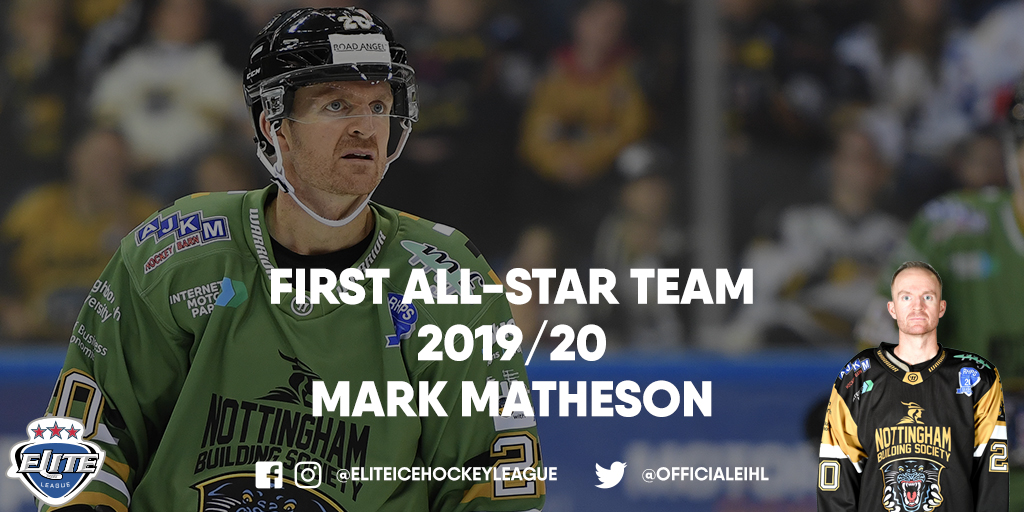 ✨Our next all-star of 2019/20: completing the first line D | #EIHL 

10.52% of your votes went to <a href="/PanthersIHC/">Nottingham Panthers</a>'s Mark Matheson! 👏