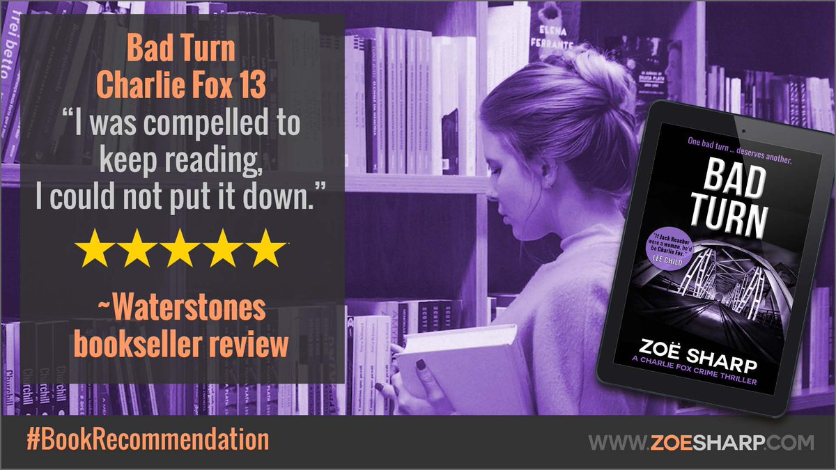 authorzoesharp's tweet photo. It’s not just readers who love Charlie, Booksellers love her too. Thrilled to find this 5* review of Bad Turn on https://t.co/61Tm4gCuSB: “I was compelled to keep reading, I could not put it down.”
#bookrecommendation #ZoeSharp #BadTurn #AmReading
https://t.co/DqzlE4Gh9K https://t.co/icHHron3vC