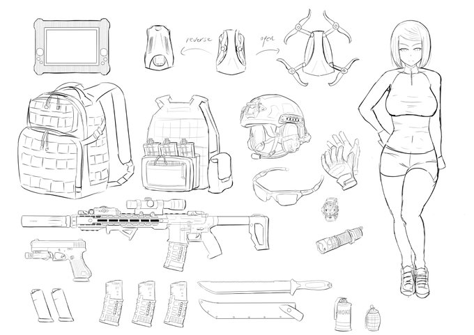 もっと小物描きたいなー。ちょっとしたアイテムでキャラクター表したい 