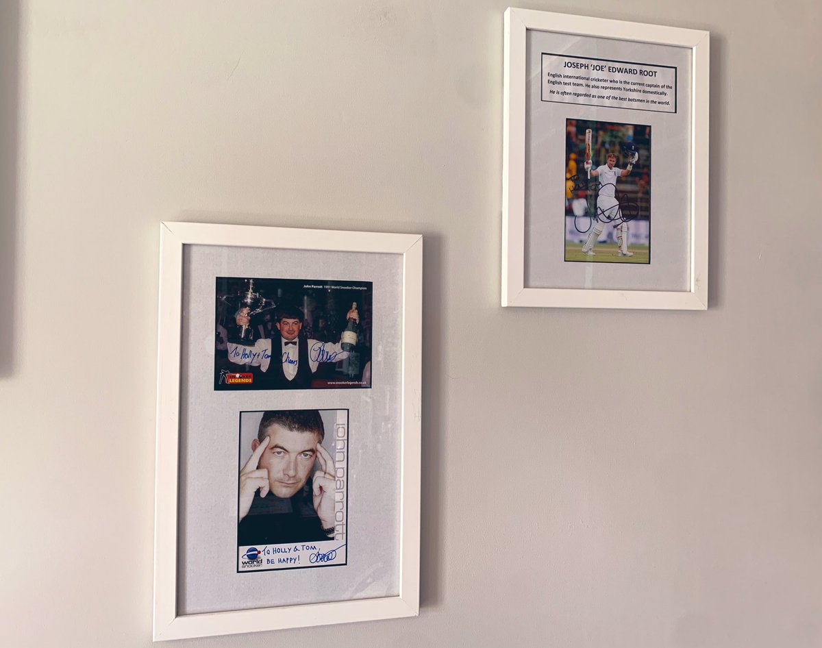 theaps89's tweet image. Finally got round to putting your wedding present up @root66, thanks! Unfortunately you’re slightly overshadowed by my wife’s childhood crush #JohnParrott