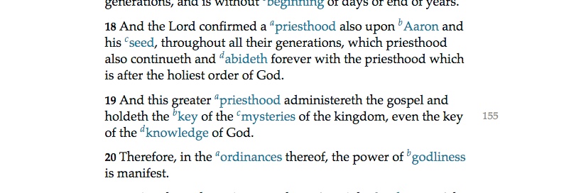  #LDS women do much of the work of administering the gospel but we are also banned from many parts because our church does not  #OrdainWomen. Are women eligible to keys to the mysteries of the kingdom and knowledge of God mentioned here?  #GeneralConference  #SistersReadingAssignment