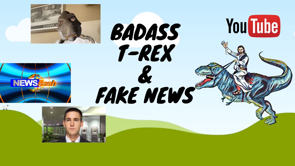 fear_vanity's tweet photo. Finally, somebody made something funny about all of disasters in the world. 
Go T-Rex!
https://t.co/QfAgLLYuTp https://t.co/8AZD3juBo8