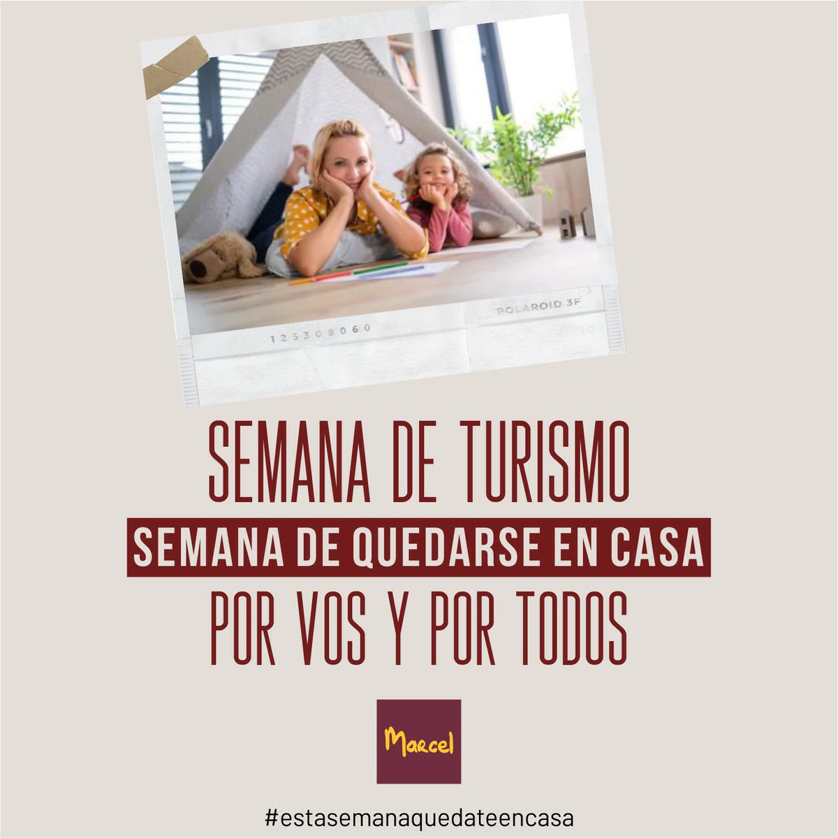 MarcelCalzados's tweet photo. Semana de Turismo. Semana de quedarse en Casa. ¡Por vos y por todos! #estasemanaquedateencasa #turismoencasa https://t.co/ATN5hMh48y