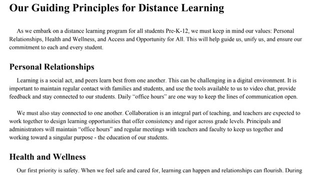 ajitgct's tweet photo. Kudos @NaugatuckPS on thoughtful, secure #distancelearning. My takeaways: DL must lead to new learning, not just rehash. Use known tools that engage students &amp; R family friendly (asynch). DL<>kids only on canned programs. Help teachers. Manage expectations https://t.co/OASn5MthYw https://t.co/UzSjxghDWL