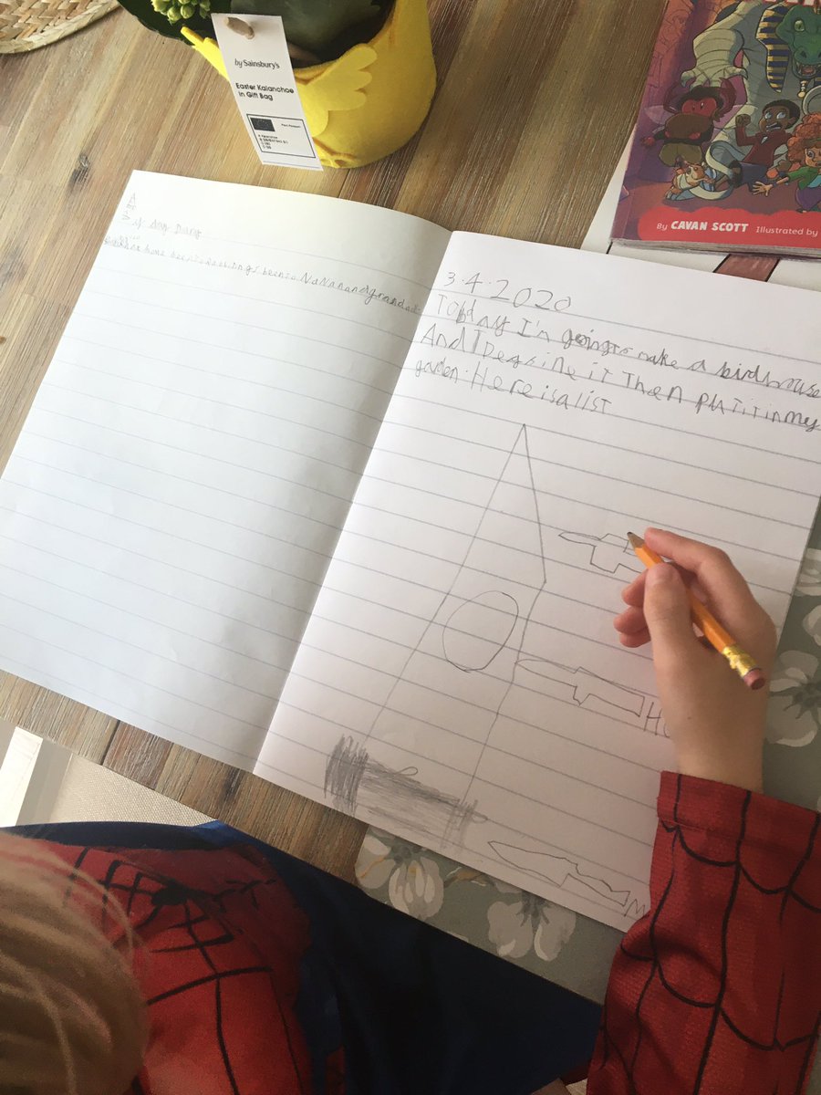 GemmaPearson6's tweet photo. More #homelearning for Maxi yesterday. With the design, plan and execution of a bird house... execution still in progress @JCAWakefield https://t.co/XdfakDvlYs