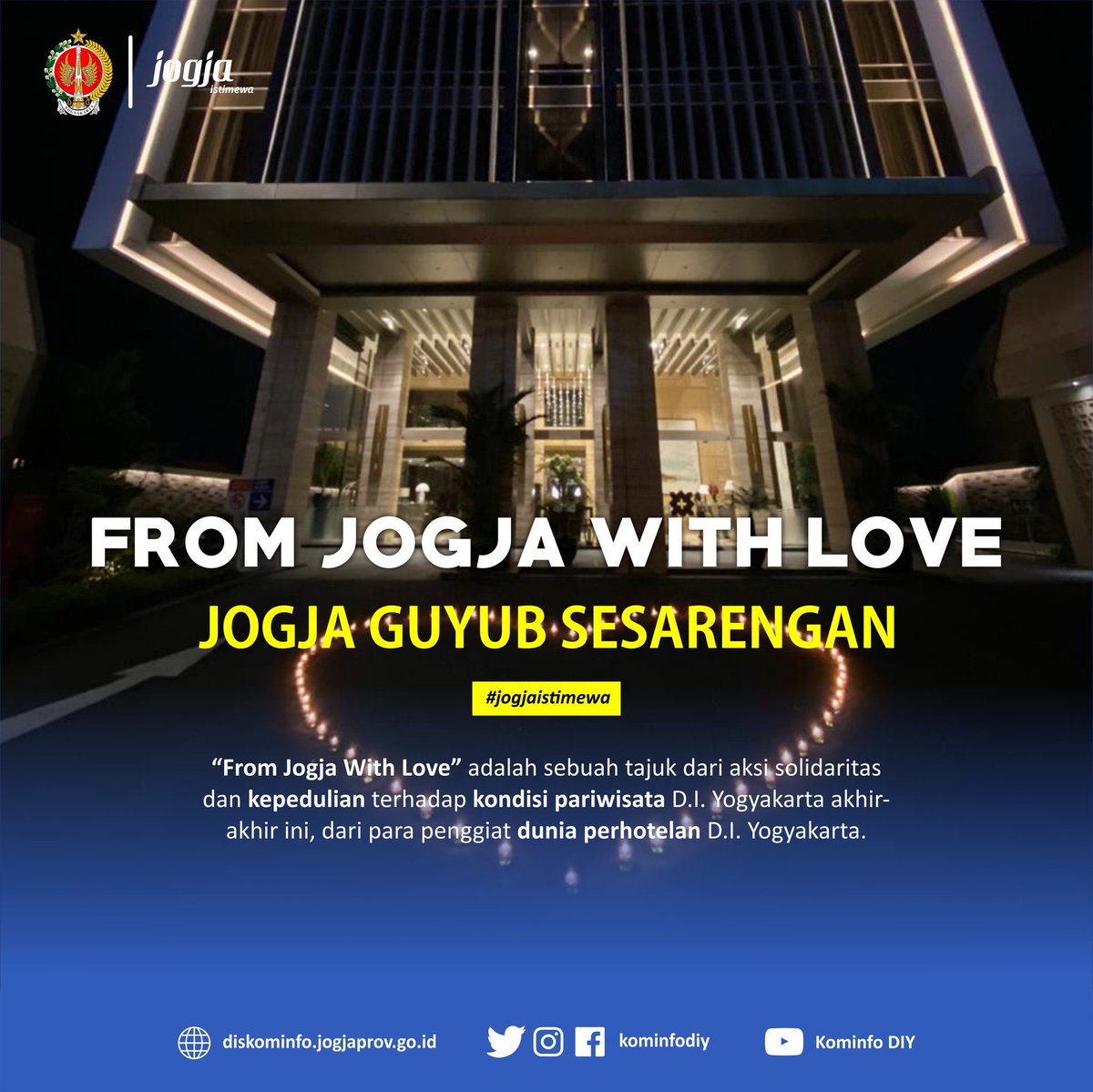 From Jogja With Love . Salah satu aksi solidaritas Hotel di Yogyakarta ❤️❤️❤️ #JogjaGuyubSesarengan 

via <a href="/riakenes6/">bahagiaduniaakhirat</a>