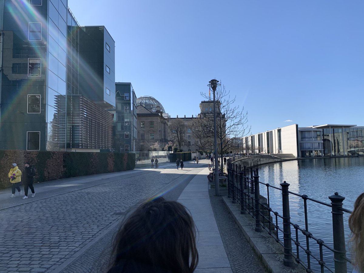Today’s long walk was down to the most famous part of the Spree, past the Reichstag dome, the parliamentary library, the Hauptbahnhof etc. Quite a good scattering of people compared to previous days, but distance being maintained mostly