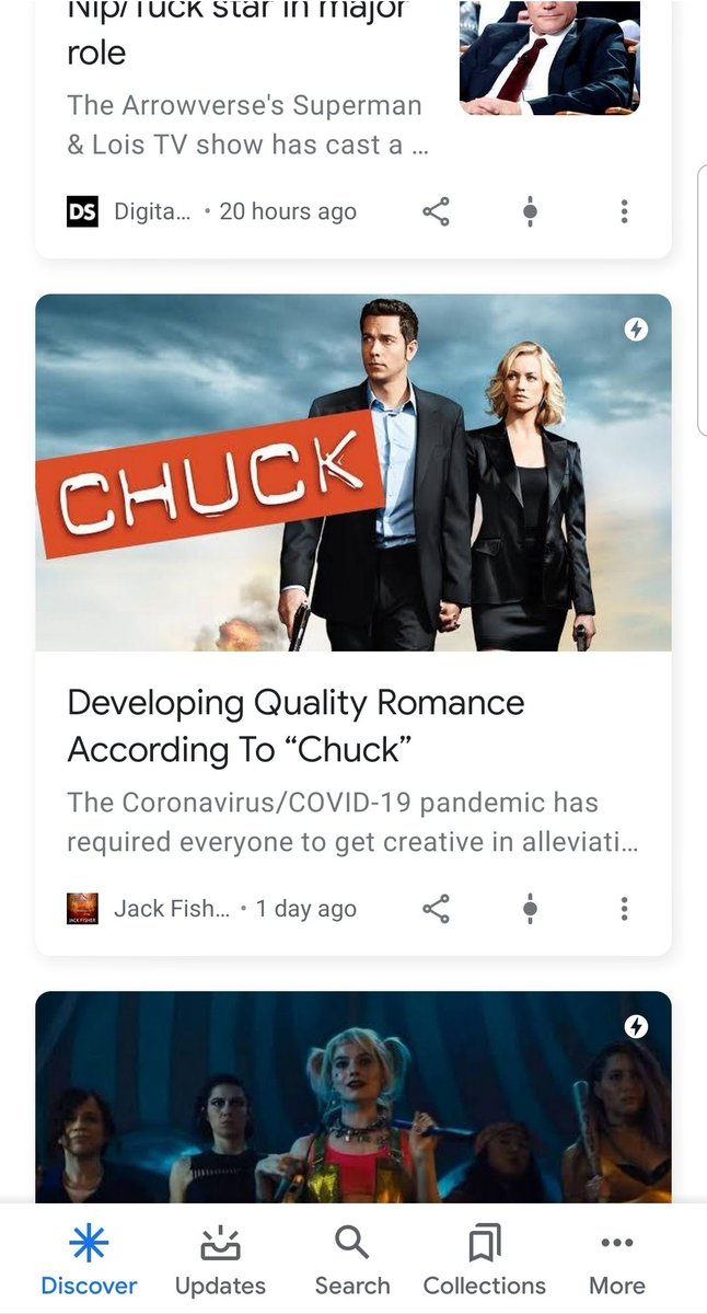 This appeared in my  #Google news feed of top, current stories. #IStillLoveChuck  #Chuck
