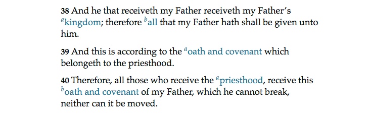 This is the Oath and Covenant of the priesthood, an important part of  #LDS theology with beautiful promises, but are these promises just for men? It is confusing for women because of our exclusion from the priesthood.  #GeneralConference  #SistersReadingAssignment  #LDSconf