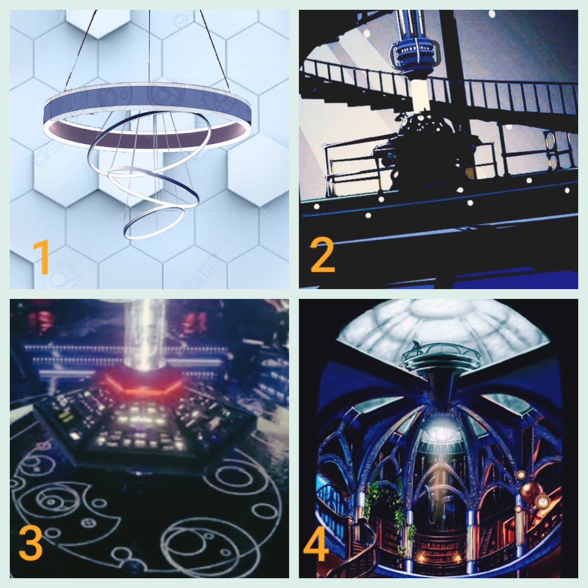 BiaDoDia's tweet photo. Ao contrário do look, minha Tardis teria cores frias. O solo com tons mais escuros e as paredes em tons claros repletas de hexágonos.
Vários arcos de luz pendurados ao teto. Uma escada central que leva a um segundo andar e um console prateado. #mytardis #myTimeLordLife #doctorwho https://t.co/i730iIW8vJ