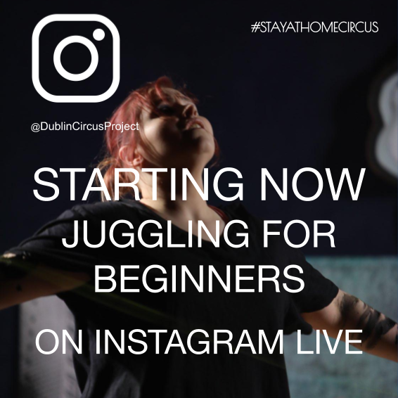 DublinCircus's tweet photo. STARTING NOW #StayAtHomeCircus with #DublinCircusProject
The amazing @CircusJoy is offering a free Juggling for Beginners workshop on Instagram Live!
#Circus @ISACSIreland #CircusIreland #Covid19 #juggling #stayathomechallenge #free https://t.co/F1ybafiqw4