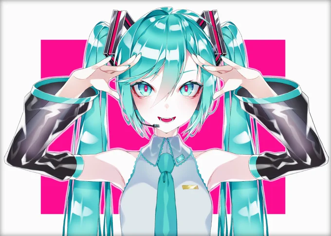 5兆年ぶりにミクさん描いた 