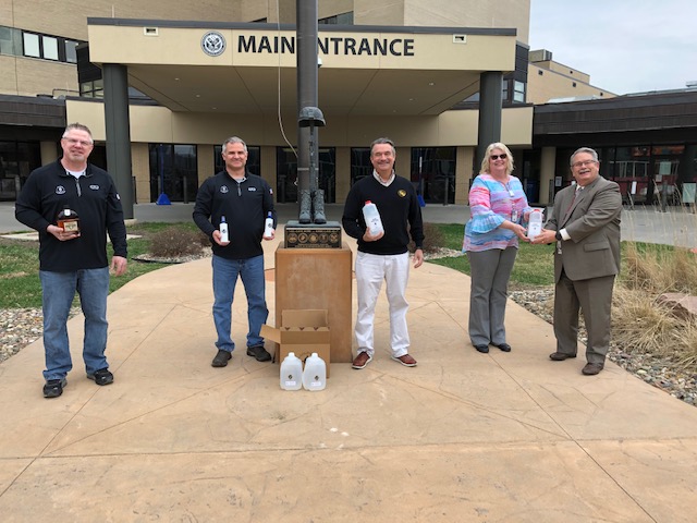 RepDonBacon's tweet photo. La Vista's Soldier Valley Spirits donated 100 gallons of their homemade 170 proof hand sanitizer to the Omaha VA hospital. This veteran-owned and operated company is now focusing their efforts on helping other veterans and the public during this time of crisis. https://t.co/eSaoBNIlGD