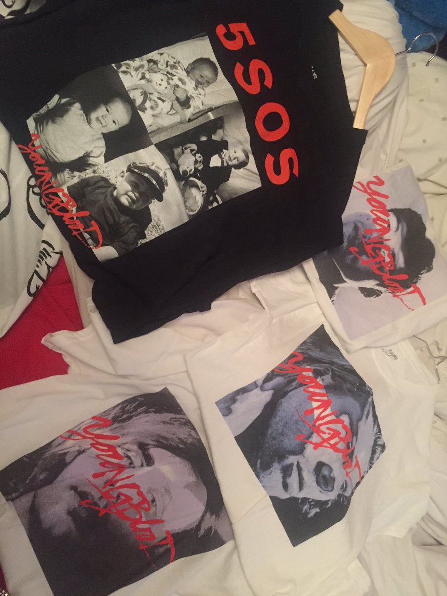 Youngblood baby & band member t-shirts. couldn’t find ashton yet (i know where you can find the baby one for 15€, just ask)