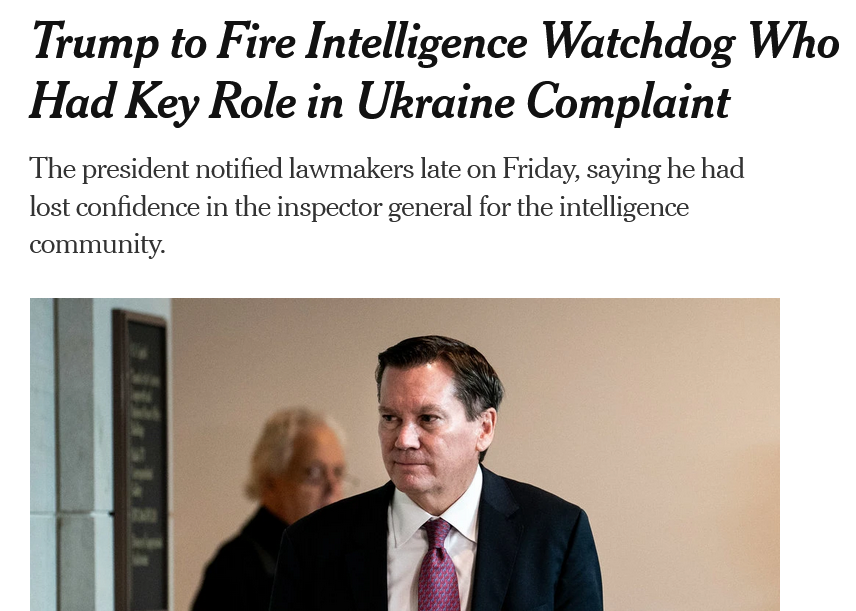 But it was one of several critical moves to put in place IG's who will  #DrainTheSwamp. @nytimes of course spins this as some kind of revenge against an honest broker who only looked out to get Trump...