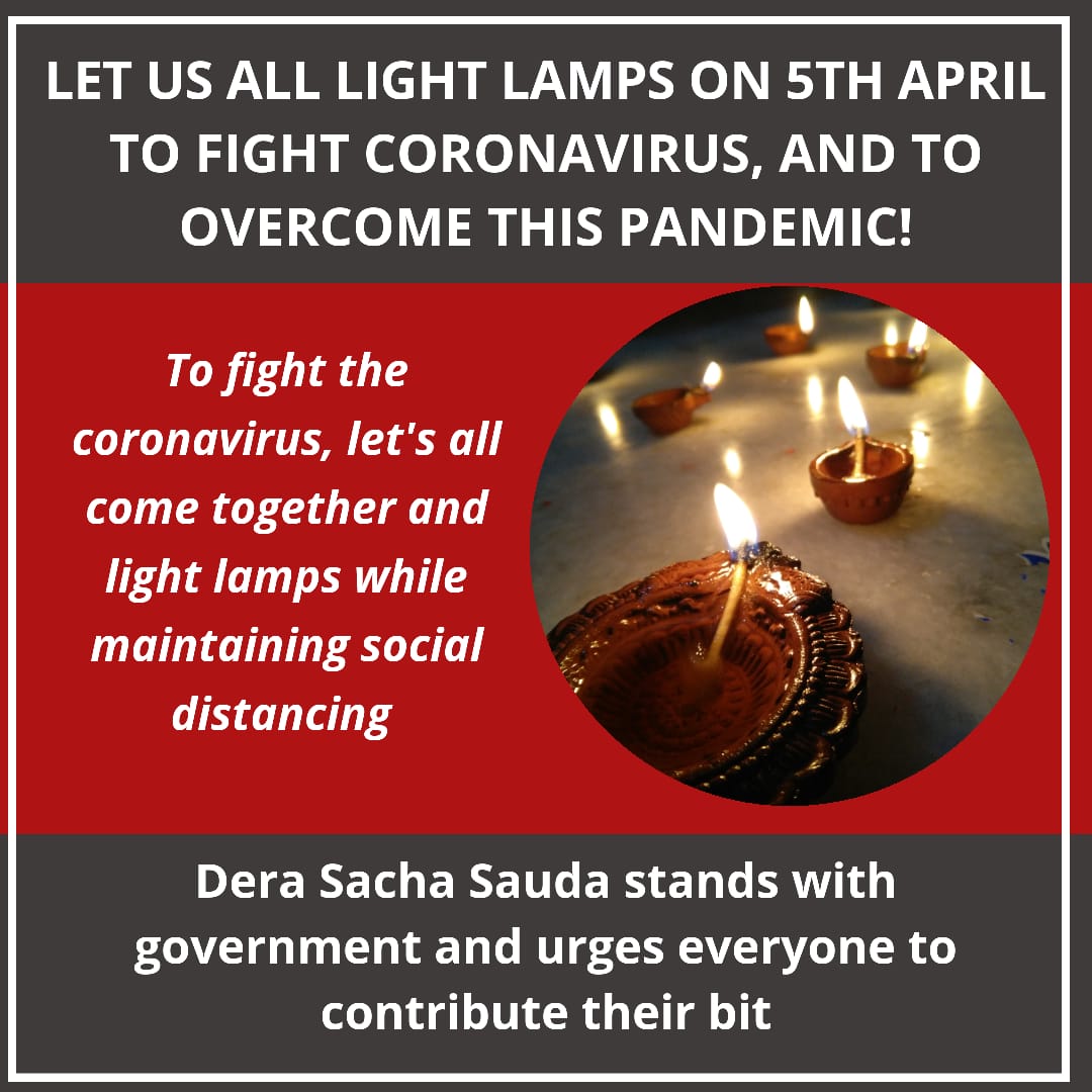 Our Vedas are up above every science.
As per our vedas, #LampLighting burns becteria, viruses.
When myriads do it altogether, it symbolizes Unity.

So, #iSupportLampLighting, What about u?

#FightCorona #COVID2019 #CoronavirusPandemic