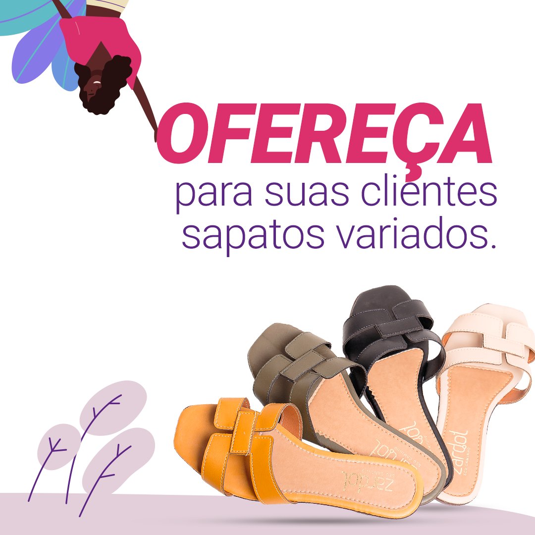 revendedora de sapatos femininos