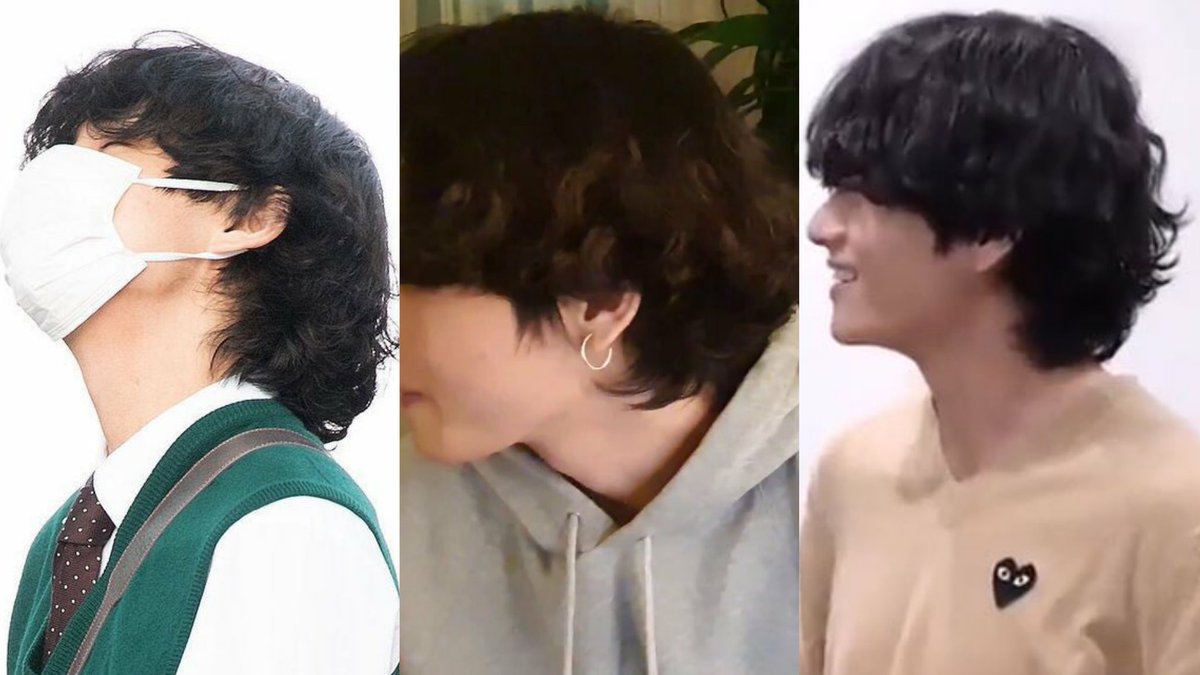 taehyung's fluffy soft permed hair were truly a blessing