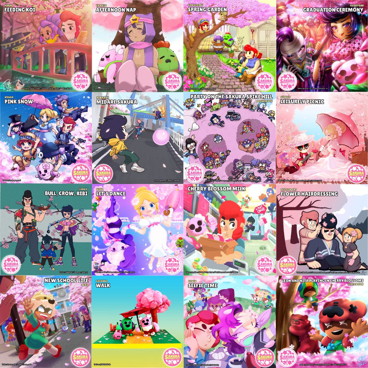 nana7bs's tweet photo. [SAKURA BRAWL]
Thanks to all the artists and everyone who has supported us. Brawlstars will continue to be supported. 
-
アーティスト様応援して下さった皆様に感謝しています。ブロスタを応援しています🌸
Special thanks
@gedikor @brawlstarsjp @BrawlStars 
#SakuraBrawl #BrawlStarsArt https://t.co/gFLI1OC6RC