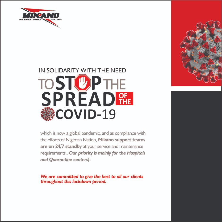 Mikano_Intl's tweet photo. #beinformed #beprepare #besmart #besafe #covid_19 #coronavirus #coronainnigeria https://t.co/Ew0OAzAbaV