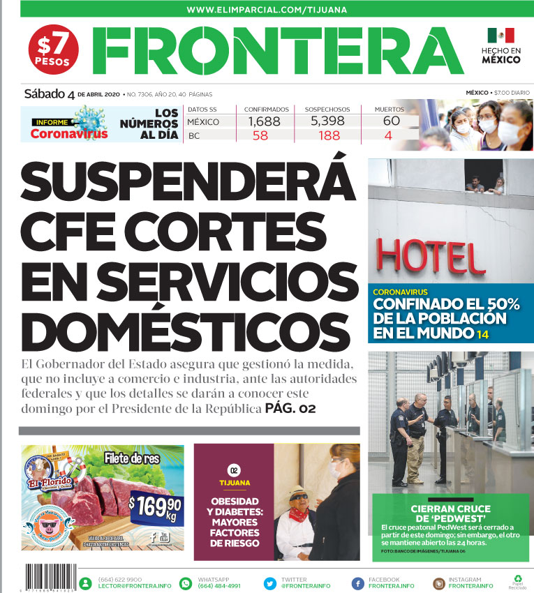 Fronterainfo On Twitter Felizsabado Deportada Suspendera Cfemx Cortes En Servicios Domesticos Https T Co Q0phmhnanp Ademas Covid 19mx Https T Co K3jni6h0mc