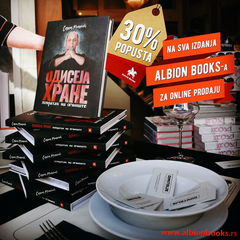 AlbionBooks's tweet photo. Poznat po TV serijalu „Paklena kuhinja“, naš afirmisani kuvar Saša Mišić pripremio vam je svoju kuvarsku avanturu i začinio je pažljivo odabranim receptima po svačijem ukusu. 
⬇️ Poručite 🛒 online: https://t.co/Tpf9RLsKdD https://t.co/W8wj6pKgHW
