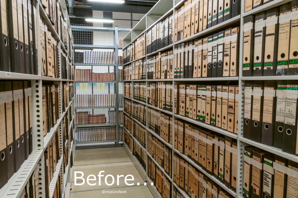 mssUniNott's tweet image. So #Archive30 wants #ACollection? Just one? Here's a recent project involving staff repackaging a collection of 1000s of 20th cent German newsclippings, kept by the British Military Government in Berlin, from rusty, overfull, acidic folders into lovely archive boxes #UnseenLabour