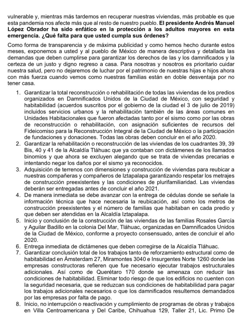 DUCDMX's tweet photo. 📢 Agradecemos urgente difusión solidaria a nuestro comunicado 📢
Emplazamiento a @craviotocesar : si no hay respuesta a nuestras 19 demandas, nos movilizaremos con sana distancia el 19 de abril. #SinCasaNoHayCuarentena https://t.co/gBRvErvo6k