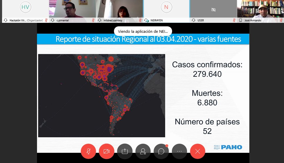 PCiudadana's tweet photo. Yenny Neira, Asesora de Inmunizaciones y parte del Equipo de Respuesta de la Pandemia, @opsoms en la República Dominicana, presenta algunos datos para conocer el comportamiento de la enfermedad a nivel regional y nacional. #HackathonVirtualRD #InnovandoEnCuarentena #COVID19 https://t.co/ovbzJJy21o