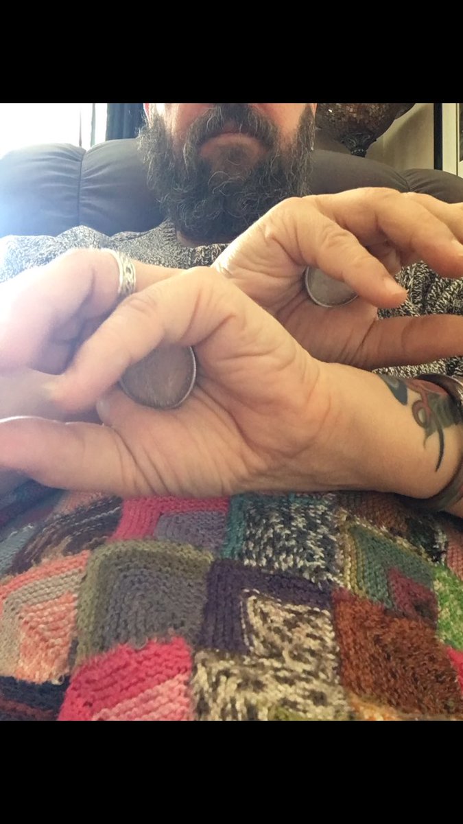 Kundun66's tweet photo. Soooo... this is My day. Practicing My coin #palming by spending as much of the day doing things with a #MorganSilverDollar palmed in each hand. #Coinmagic #slightofhand #coins #magic #coinmanipulation #practicemakesperfect #silverdollar https://t.co/y85eIT2ppQ