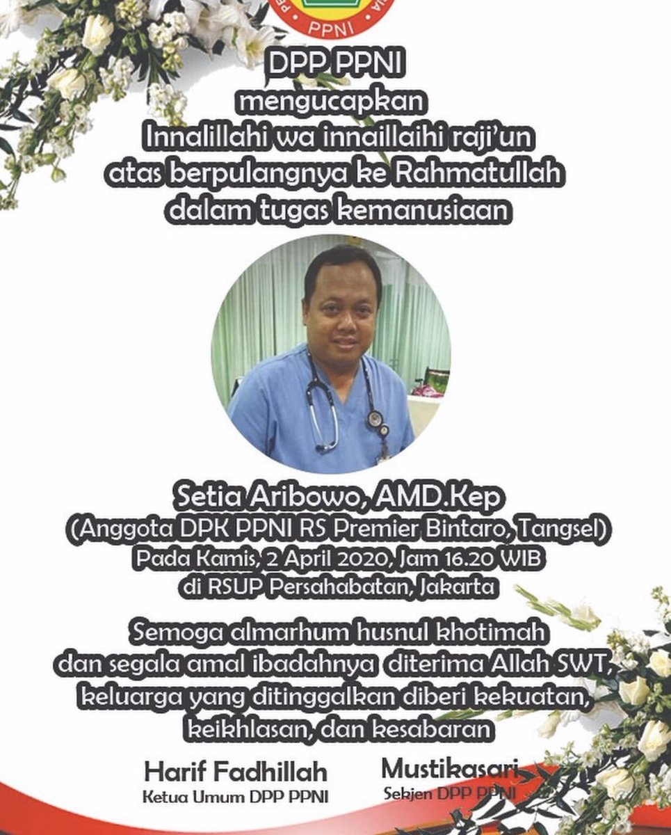 tagdoctors's tweet photo. Indonesia berduka. #BersatuUsirCorona #COVID19indonesia #dokter #perawat #DokterPerawatMinimAPD #MelawanCOVID19 https://t.co/UPgieiHuzw