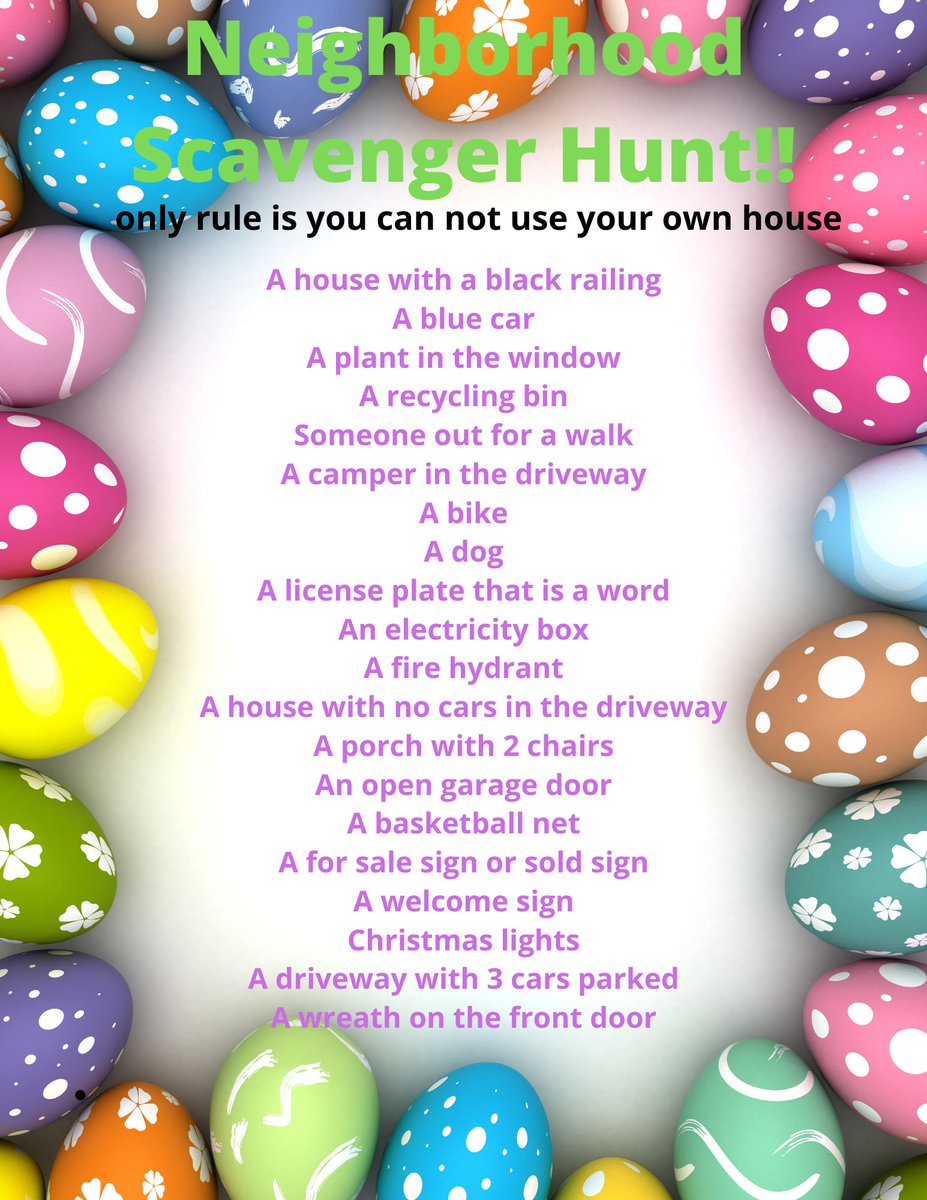 Something Fun to do and get out of the house for a bit!
*this is NOT a contest, just a fun activity!