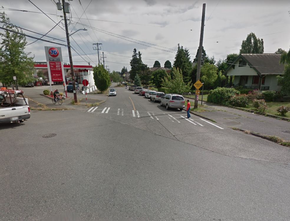 This crossing included a diverter and raised crosswalk with a bicycle access.