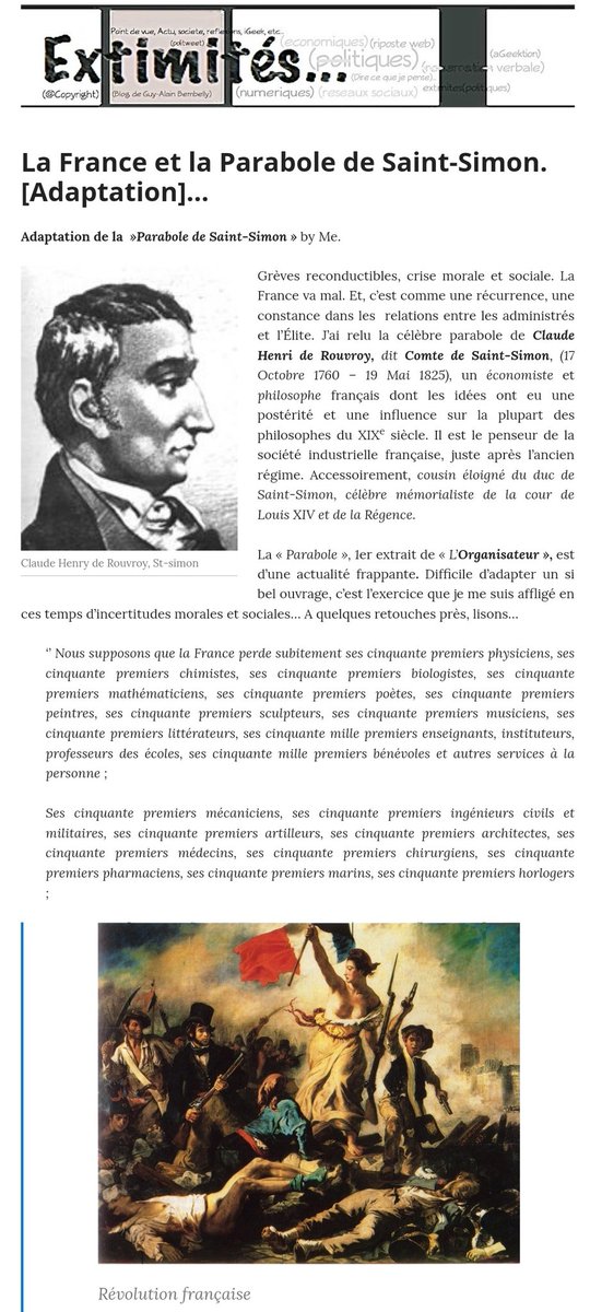 bembelly's tweet photo. #CoronaVirus et les 1ers de #tranchées
 ▪️Relire "La France🇨🇵 et la #Parabole de #SaintSimon", pour comprendre .[#ArchiveBlog #Adaptation]... https://t.co/yXEzQOVzS6 via @extimites https://t.co/7W3LMa3wez