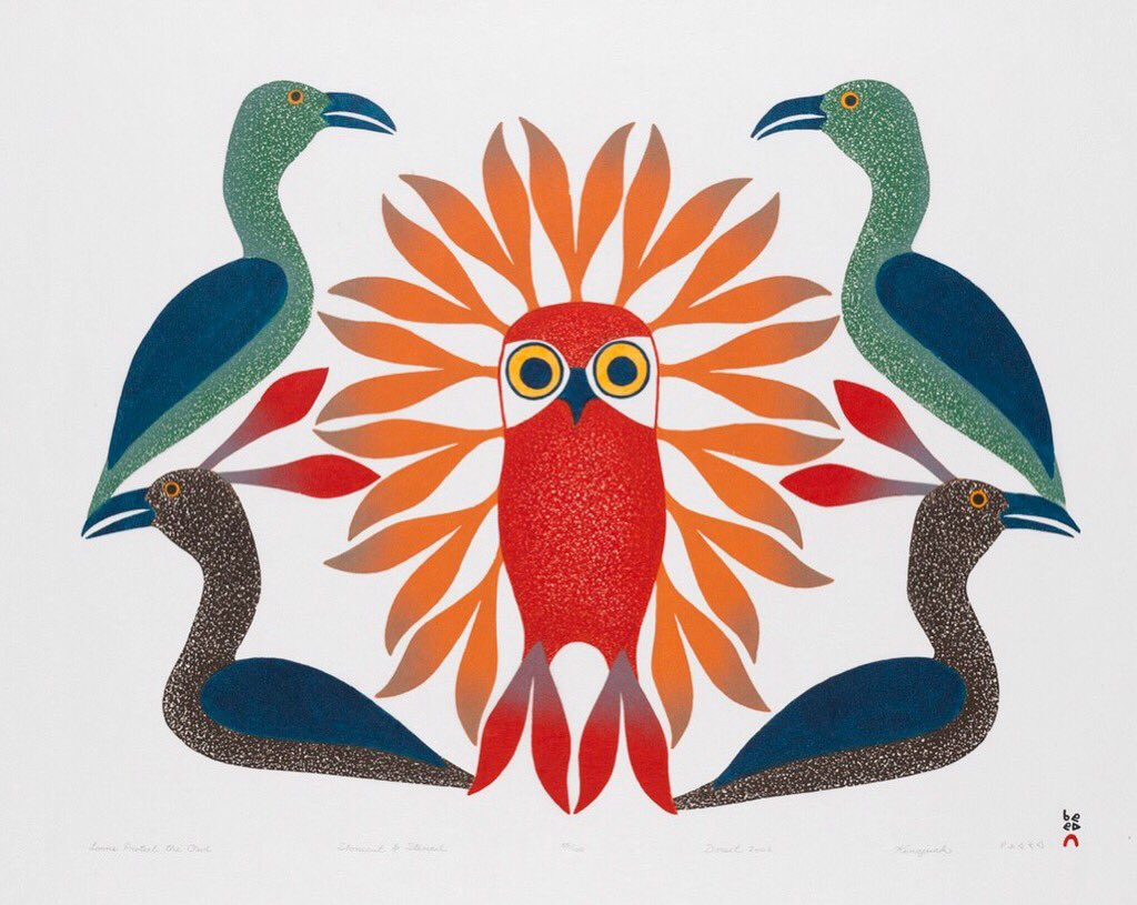 VanArtGallery's tweet photo. โThere is no word for #art. We say it is to transfer something from the real to the unreal. I am an owl, & I am a happy owl. I like to make people happy and everything happy. I am the light of happiness & I am a dancing owl.โ - #KenojuakAshevak
โ๐ฝ Imagine your own #dancingowl https://t.co/qvZIJaEApX