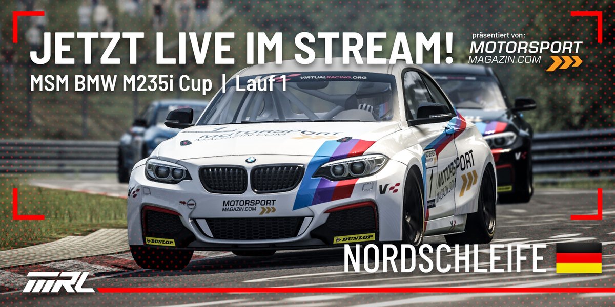SimracingMrl's tweet photo. Es geht los:

YouTube: https://t.co/hkI07gEc6g
Twitch: https://t.co/7dHDkSLSkD

#mrl #mrlsimracing #vr #virtualracing #bmw #m235i #MotorsportMagazincom #Simracing #eSports #assettocorsa #kunossimulazioni #esports #bmw #bmw235i #bmw235iracing https://t.co/mYxgRT9ntx