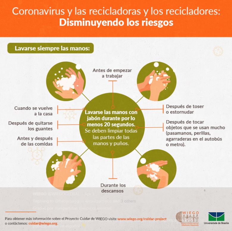 raulpacheco's tweet photo. Una de las poblaciones más vulnerables en México es la comunidad de recicladores informales de residuos (llamados coloquialmente "pepenadores"). Aquí dejo algunas infografías preparadas por @WIEGOGLOBAL para protección de ambos tipos de trabajadores. https://t.co/V27unjheoV
