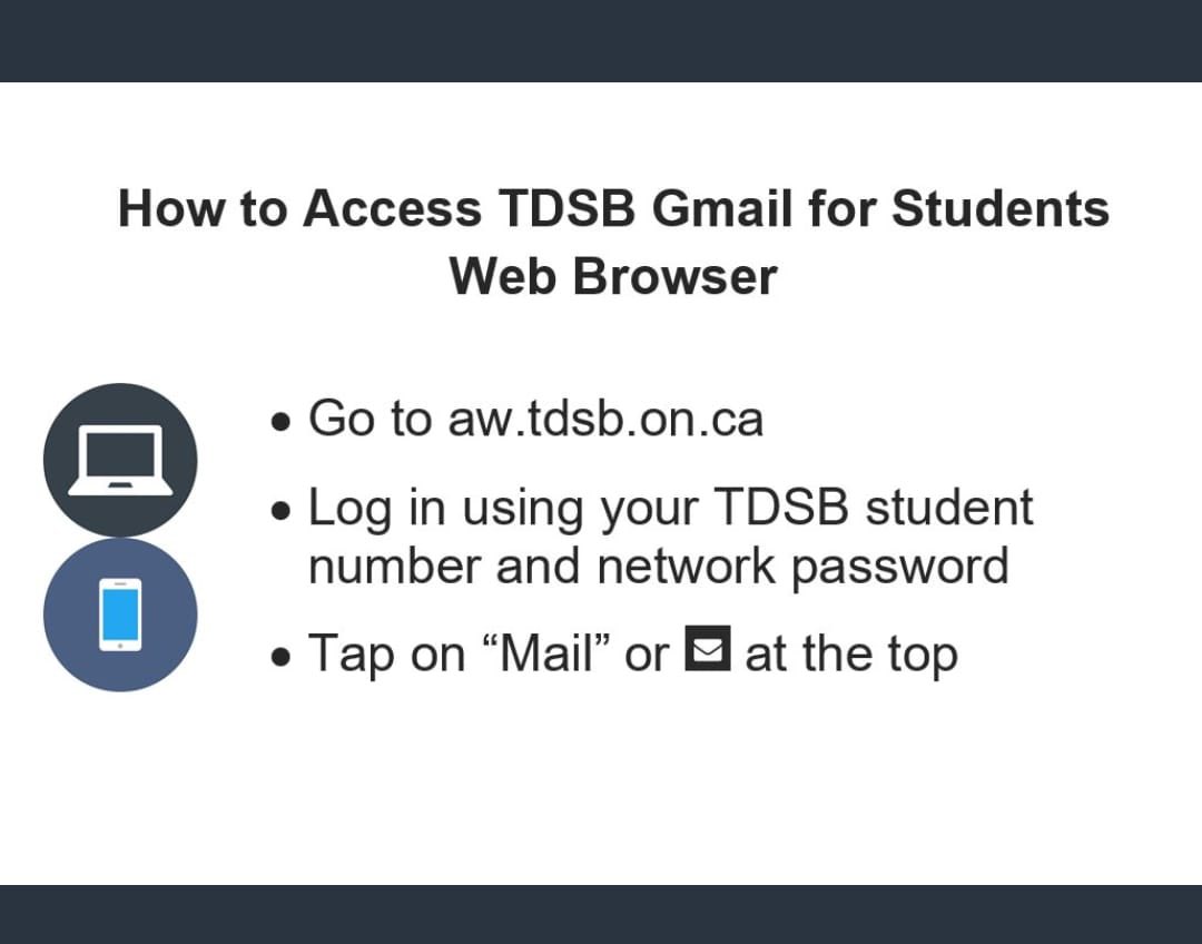 Classes resume on Monday, April 6th, 2020. Students should log in to their TDSB accounts for important messages from their teachers.